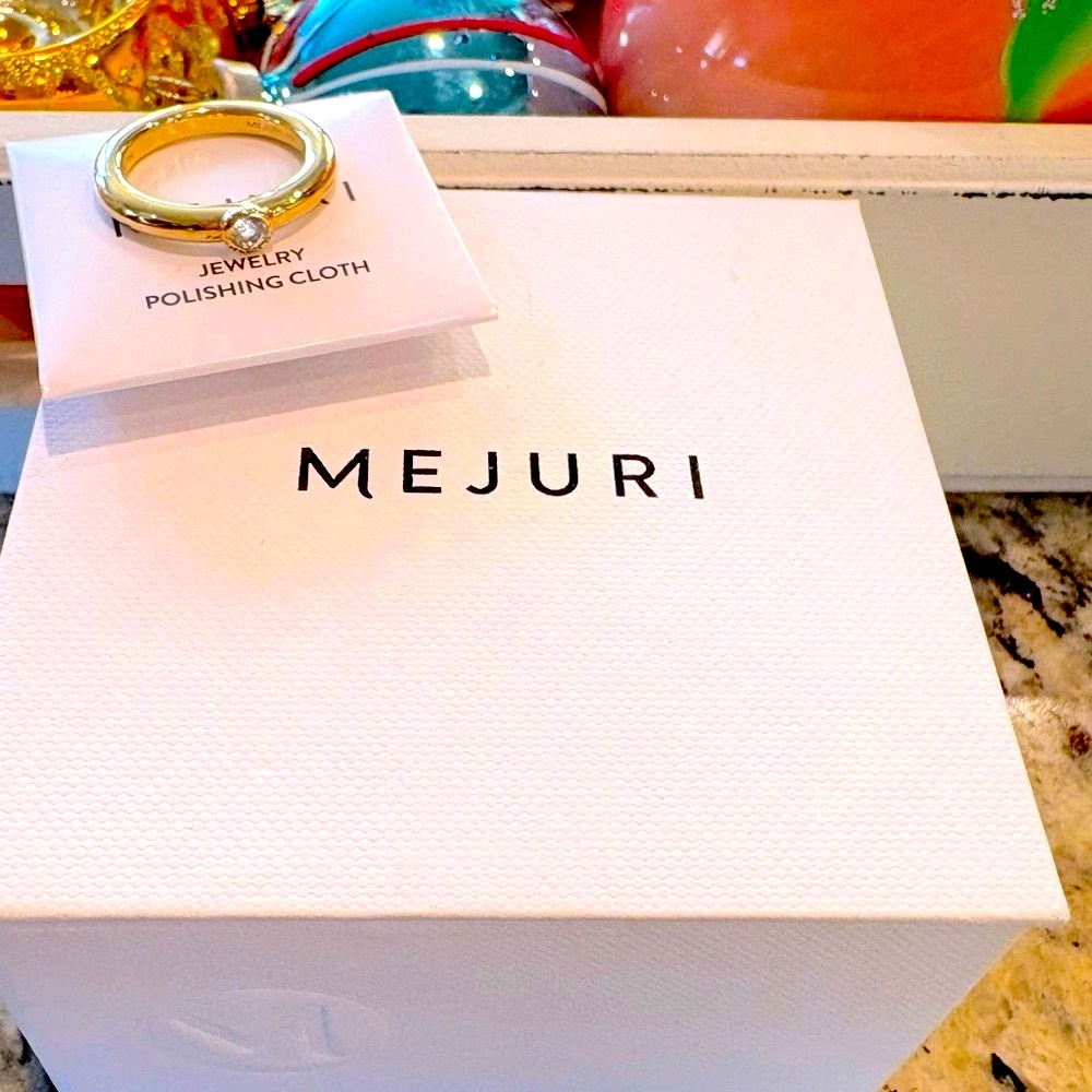 Mejuri Round Gemstone Stacker Ring